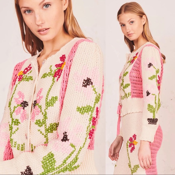 LoveShackFancy Rennley Sweater/Flossie Cardigan - Picture 8 of 11